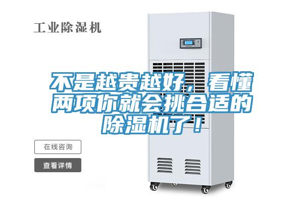不是越貴越好，看懂兩項你就會挑合適的除濕機了！
