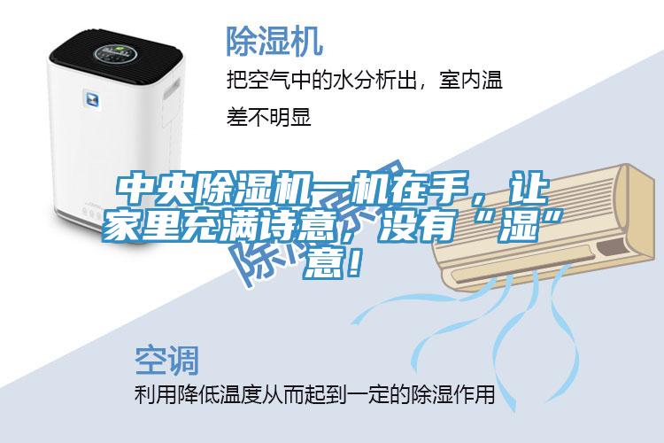 中央除濕機一機在手，讓家里充滿詩意，沒有“濕”意！