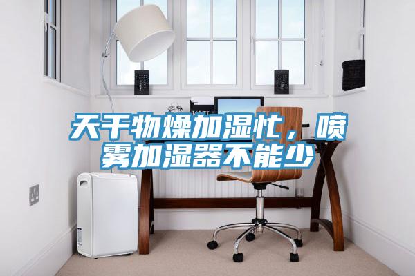 天干物燥加濕忙，噴霧加濕器不能少