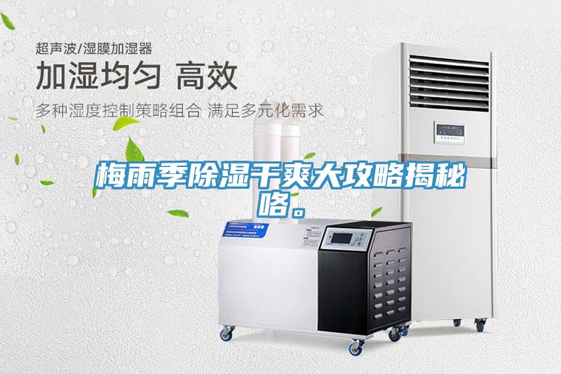 梅雨季除濕干爽大攻略揭秘咯。