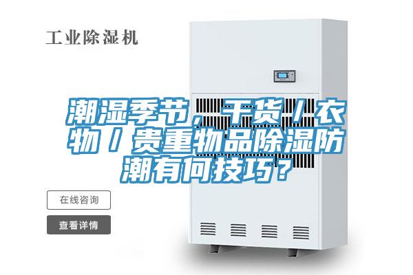 潮濕季節(jié)，干貨／衣物／貴重物品除濕防潮有何技巧？