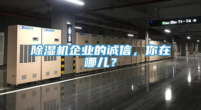 除濕機企業(yè)的誠信，你在哪兒？