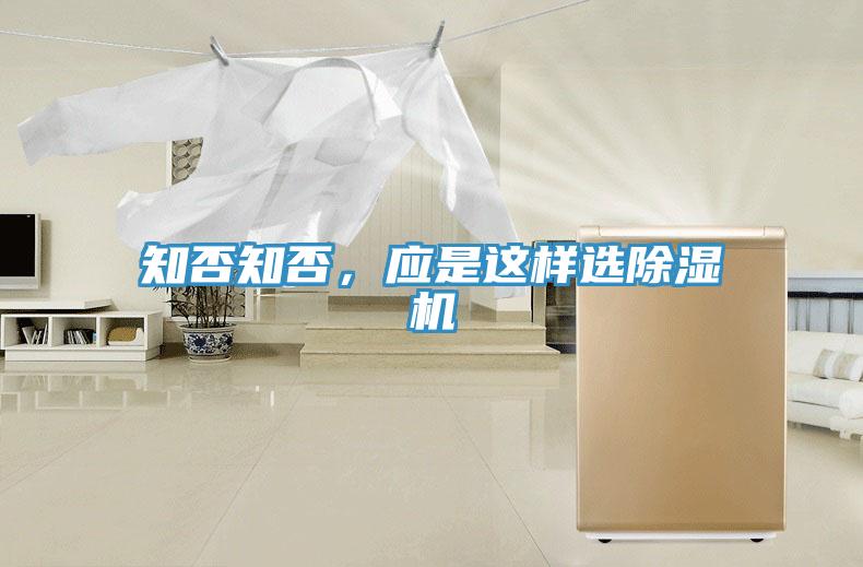 知否知否，應是這樣選除濕機