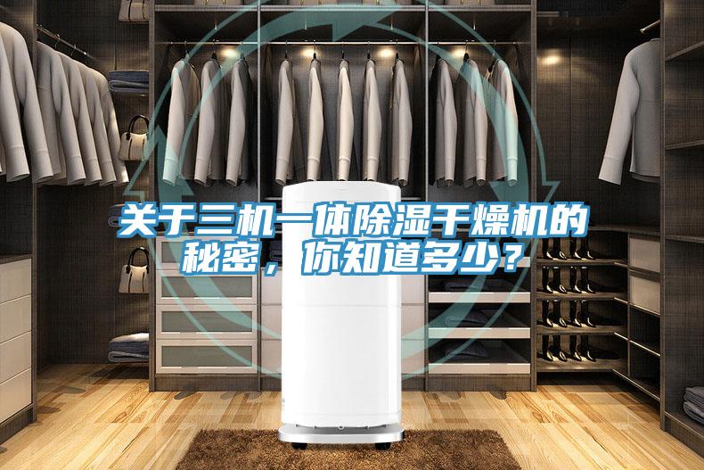 關(guān)于三機(jī)一體除濕干燥機(jī)的秘密，你知道多少？