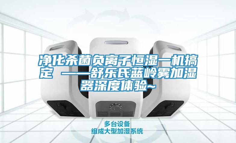 凈化殺菌負(fù)離子恒濕一機(jī)搞定 ——舒樂氏藍(lán)嶺霧加濕器深度體驗~