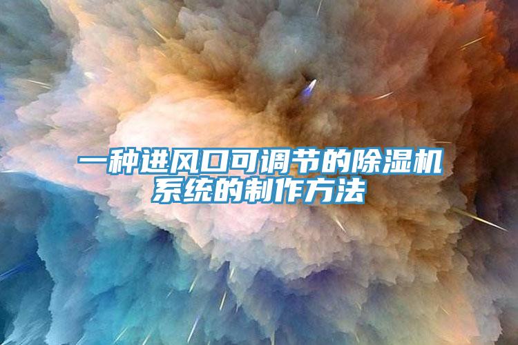 一種進風(fēng)口可調(diào)節(jié)的除濕機系統(tǒng)的制作方法