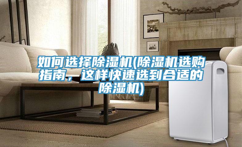 如何選擇除濕機(jī)(除濕機(jī)選購指南，這樣快速選到合適的除濕機(jī))