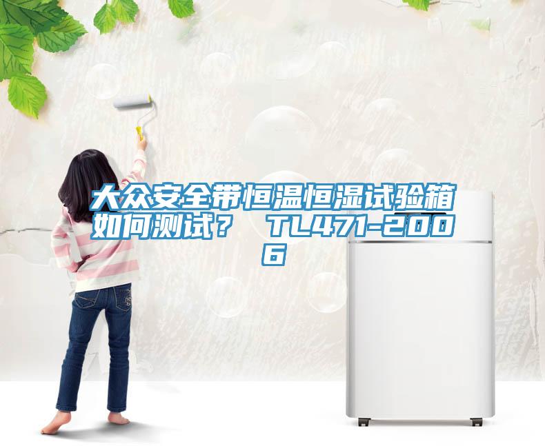 大眾安全帶恒溫恒濕試驗箱如何測試？ TL471-2006