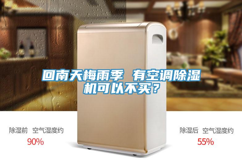 回南天梅雨季 有空調(diào)除濕機可以不買？