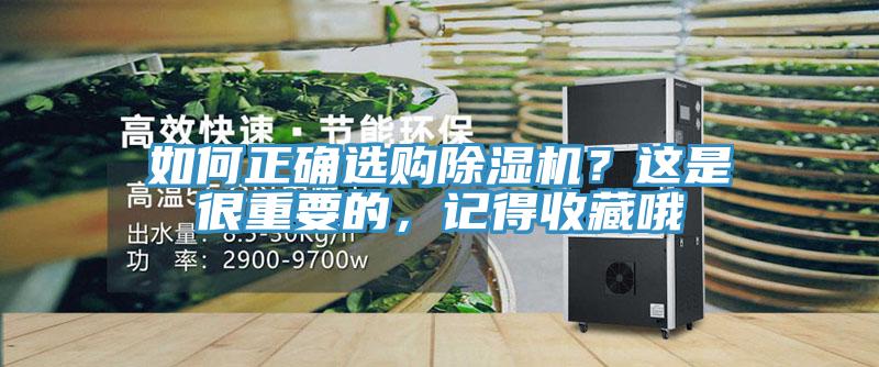 如何正確選購除濕機？這是很重要的，記得收藏哦