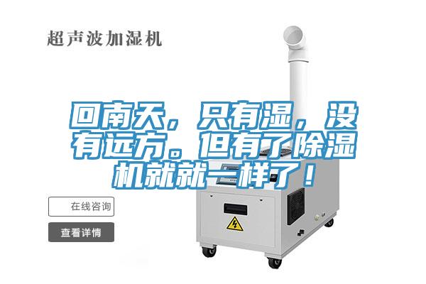 回南天，只有濕，沒有遠方。但有了除濕機就就一樣了！