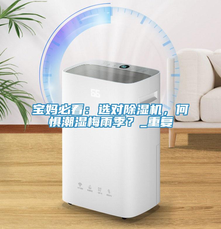 寶媽必看：選對除濕機，何懼潮濕梅雨季？_重復