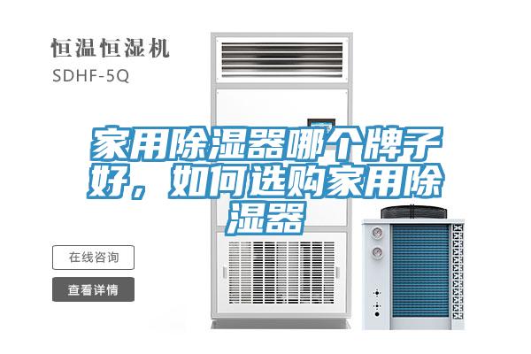 家用除濕器哪個牌子好，如何選購家用除濕器