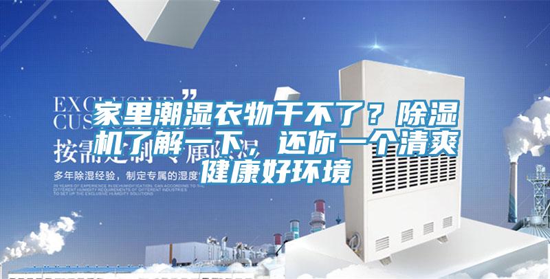 家里潮濕衣物干不了？除濕機(jī)了解一下，還你一個清爽健康好環(huán)境