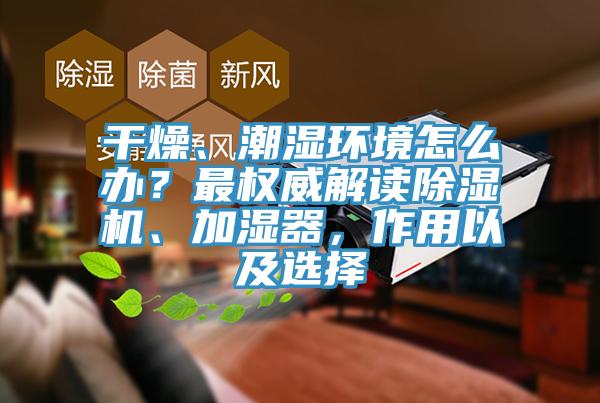 干燥、潮濕環(huán)境怎么辦？最權(quán)威解讀除濕機(jī)、加濕器，作用以及選擇