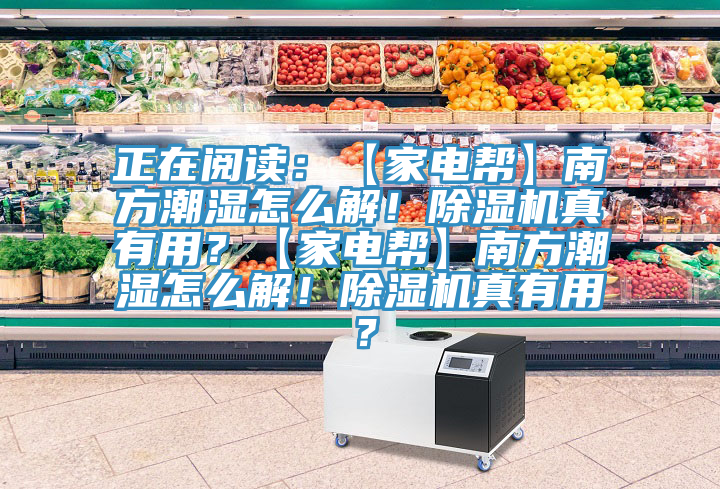 正在閱讀：【家電幫】南方潮濕怎么解！除濕機(jī)真有用？【家電幫】南方潮濕怎么解！除濕機(jī)真有用？