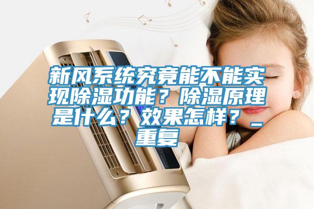 新風(fēng)系統(tǒng)究竟能不能實(shí)現(xiàn)除濕功能？除濕原理是什么？效果怎樣？_重復(fù)