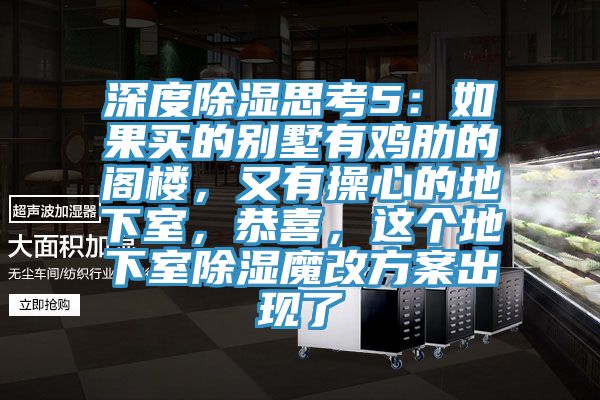 深度除濕思考5：如果買的別墅有雞肋的閣樓，又有操心的地下室，恭喜，這個地下室除濕魔改方案出現(xiàn)了