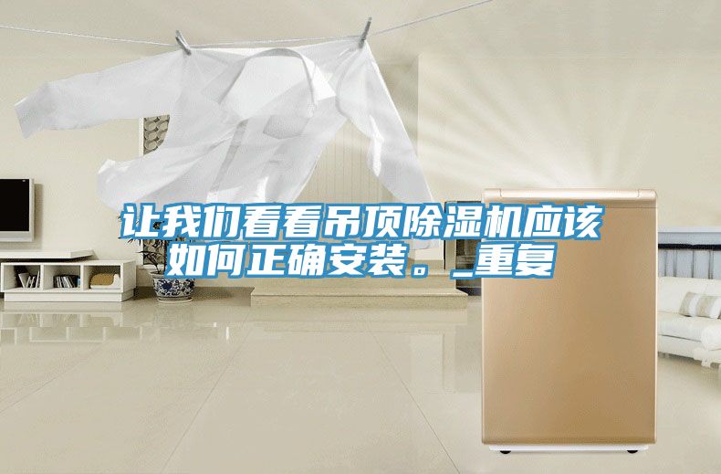 讓我們看看吊頂除濕機(jī)應(yīng)該如何正確安裝。_重復(fù)