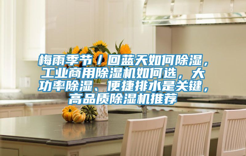 梅雨季節(jié)／回藍天如何除濕，工業(yè)商用除濕機如何選，大功率除濕、便捷排水是關鍵，高品質除濕機推薦