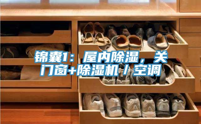 錦囊1：屋內除濕，關門窗+除濕機／空調