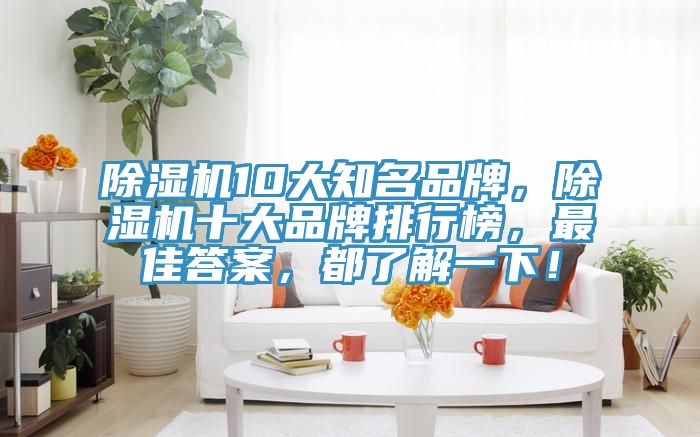 除濕機(jī)10大知名品牌，除濕機(jī)十大品牌排行榜，最佳答案，都了解一下！