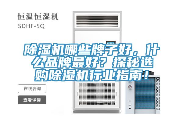 除濕機(jī)哪些牌子好，什么品牌最好？探秘選購除濕機(jī)行業(yè)指南！